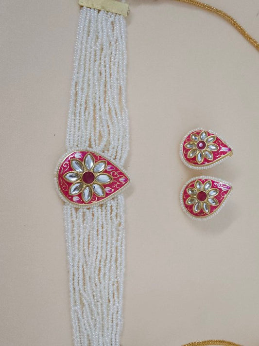 Rani Pink Kundan Choker Necklace