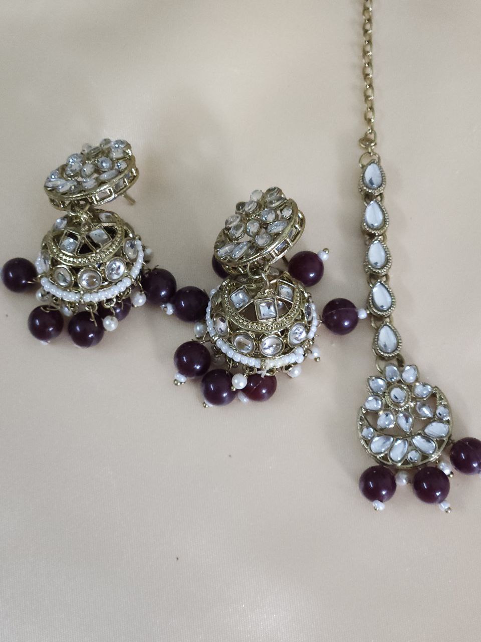 Coke-Color Kundan Choker Necklace
