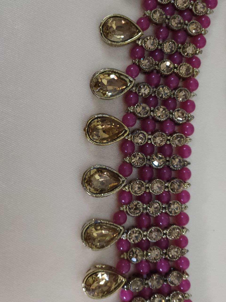 Magenta Pearl Necklace