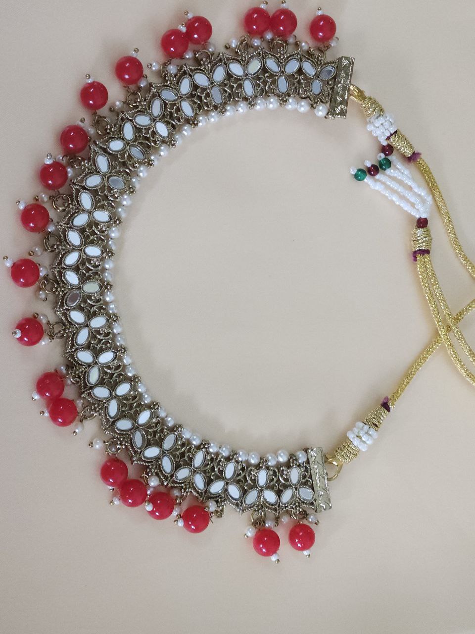 Red Mirror Pearl Necklace