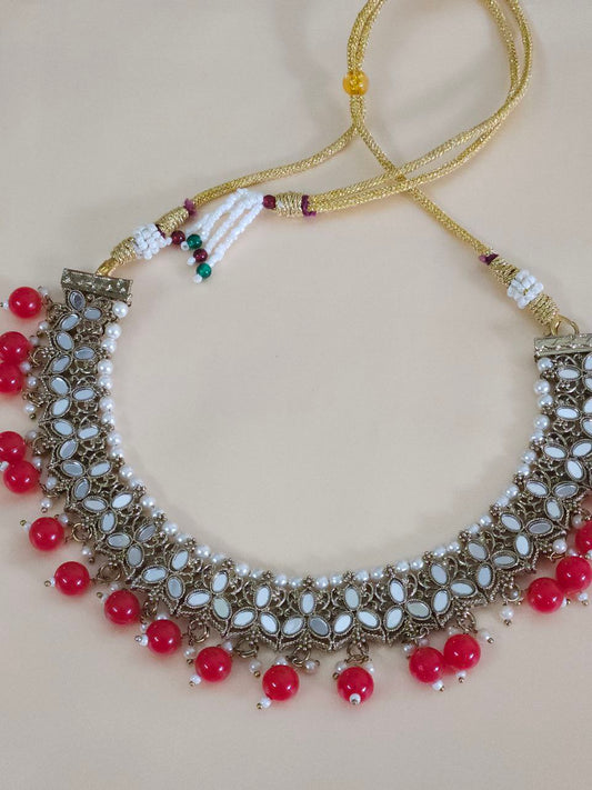 Red Mirror Pearl Necklace