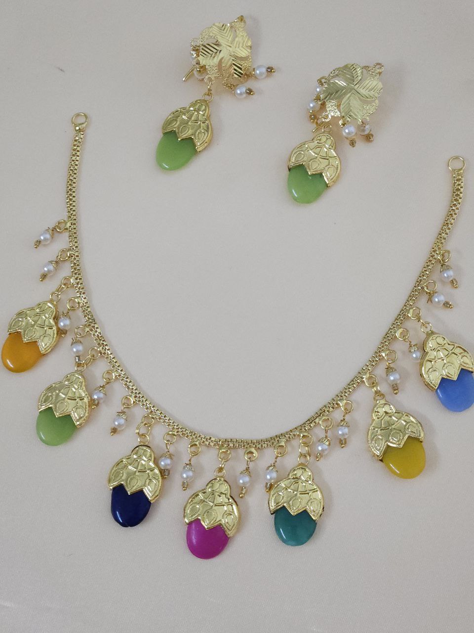 Multicolor Punjabi Gold Necklace