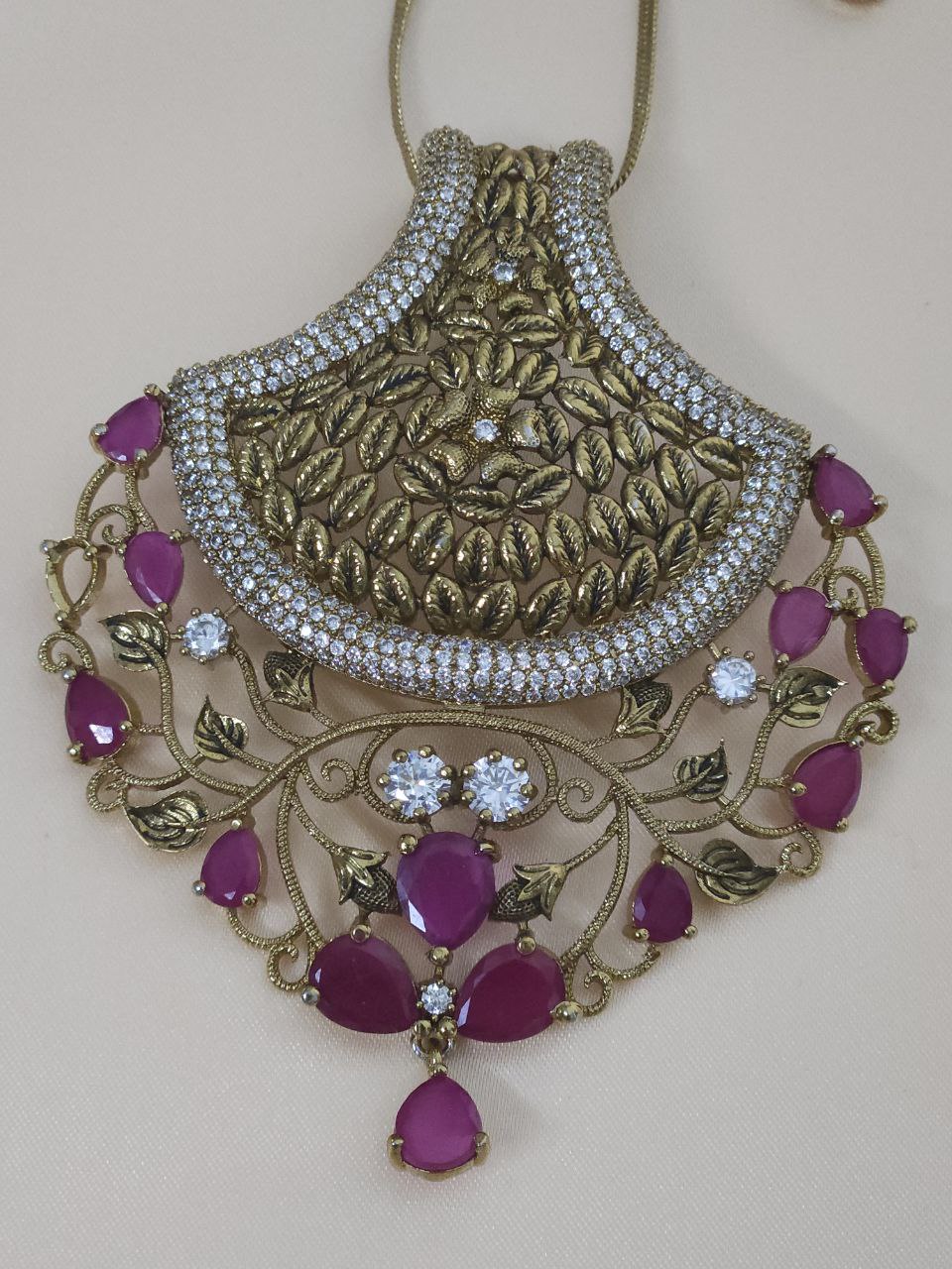 Premium Ruby AD Pendant Necklace