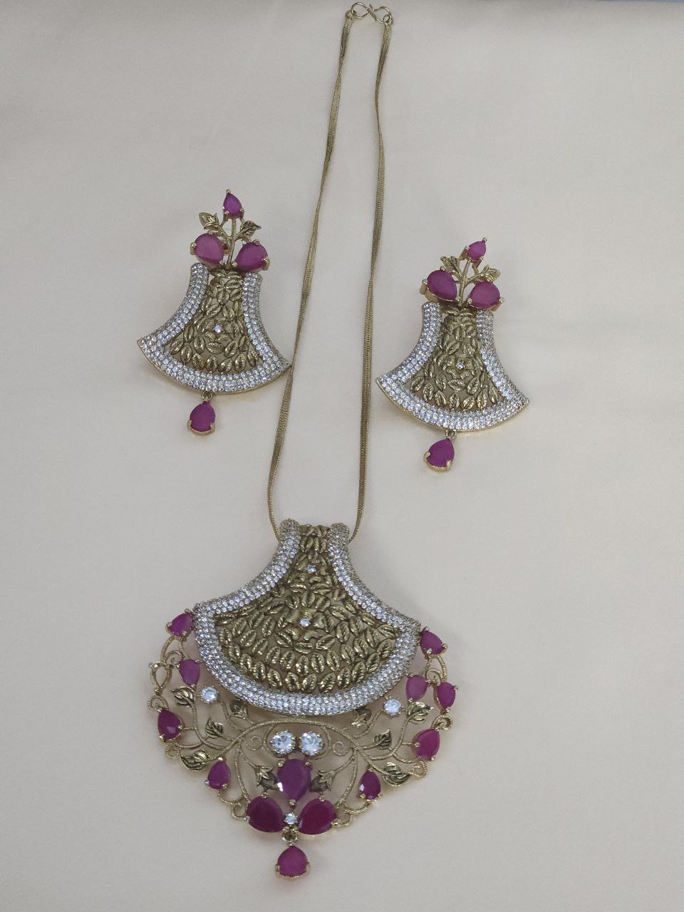 Premium Ruby AD Pendant Necklace