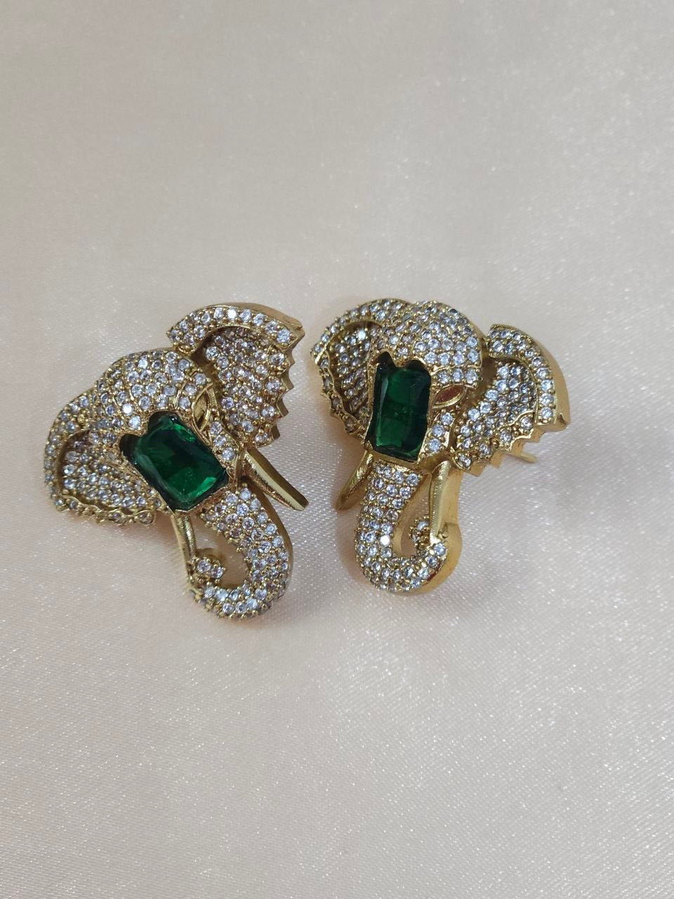 Vinayak Hydro Beads Green AD Long Necklace [Premium]
