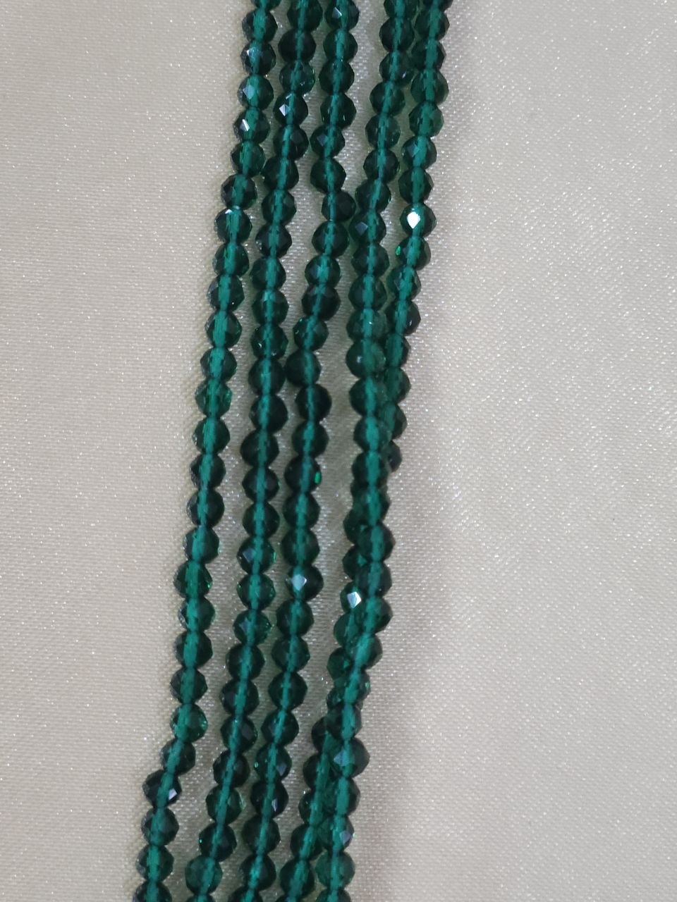 Vinayak Hydro Beads Green AD Long Necklace [Premium]