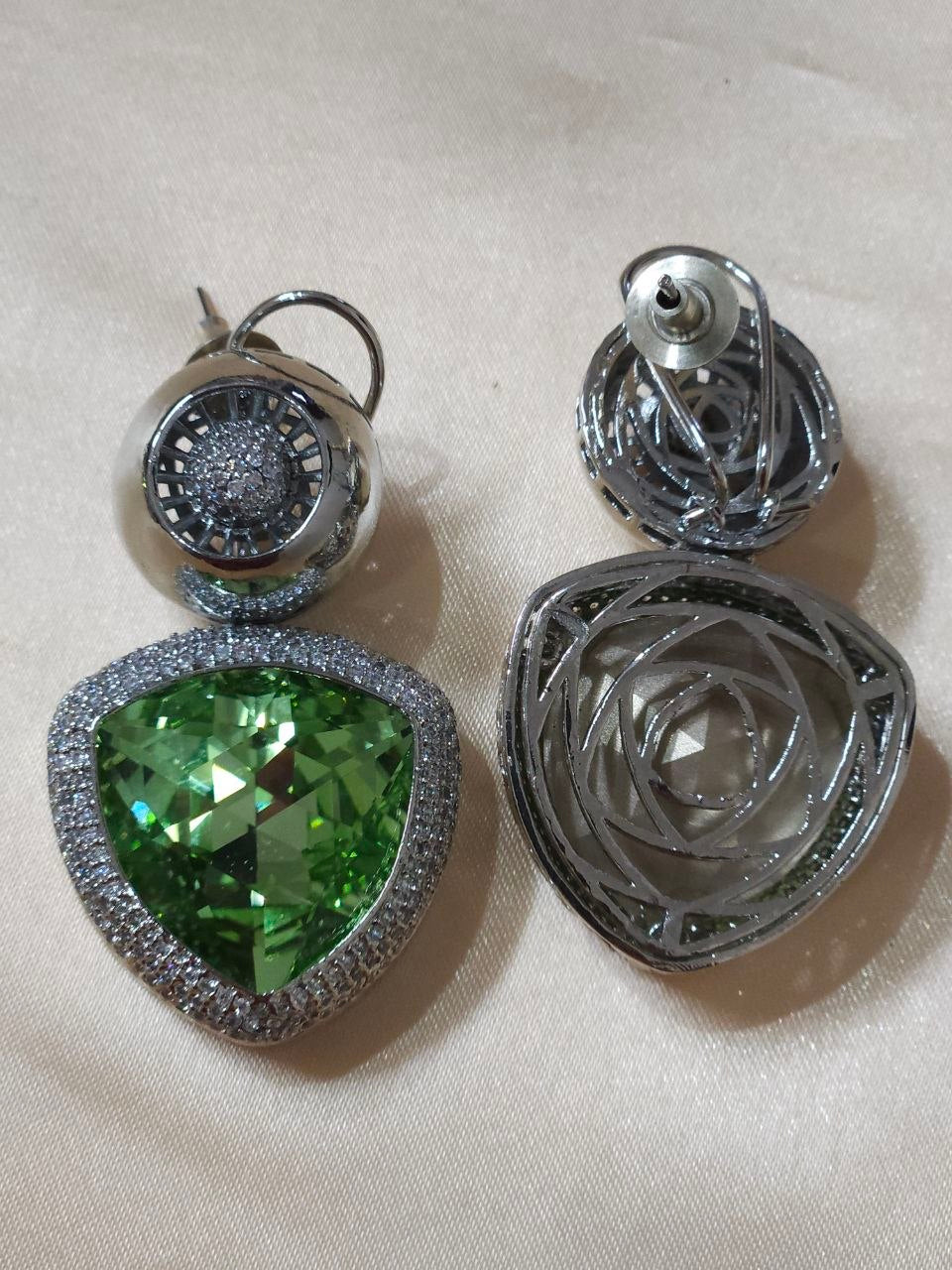 Celebrity Green Swarovski AD Necklace [Premium]