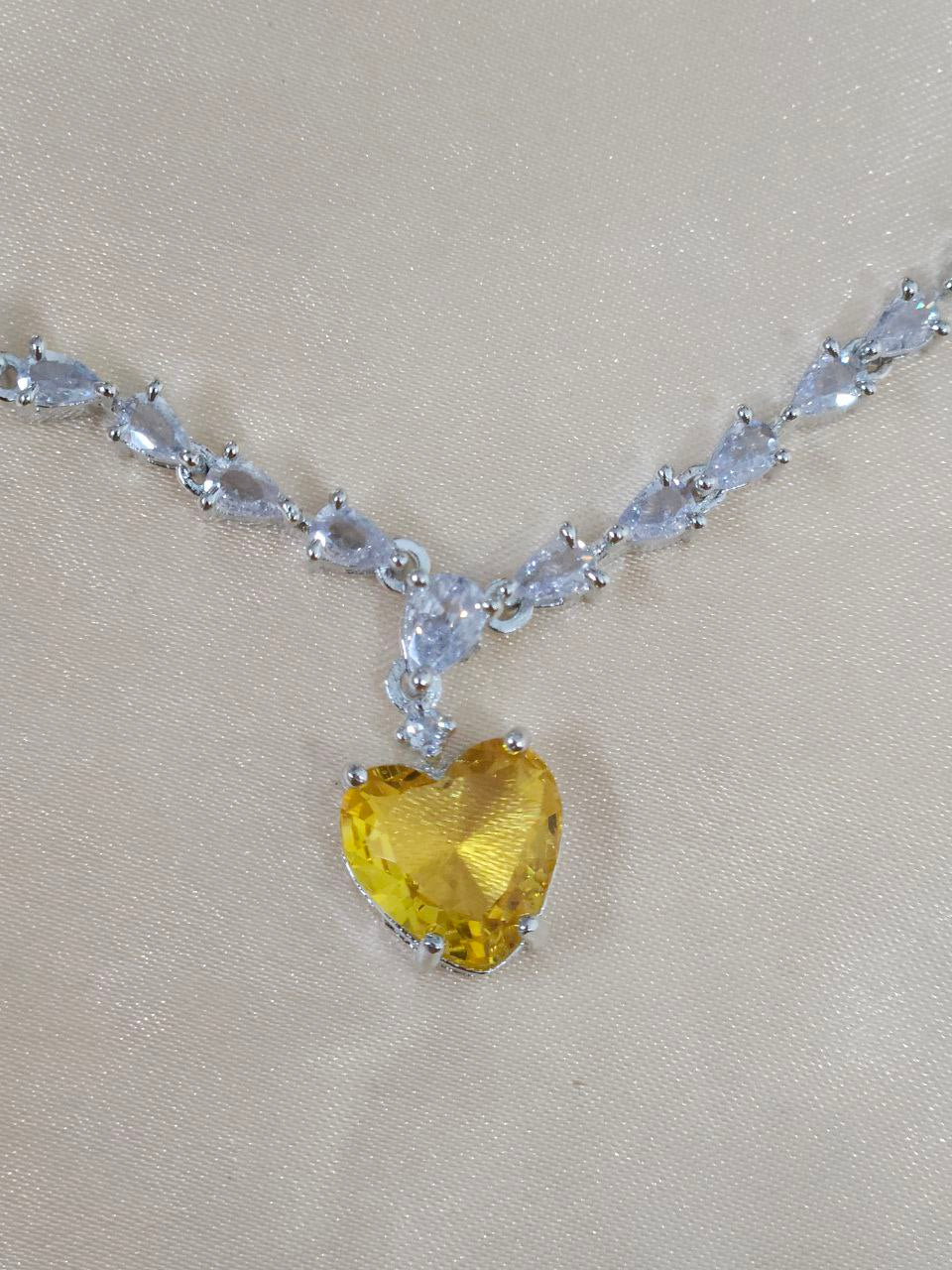 Yellow Heart Celebrity AD Necklace
