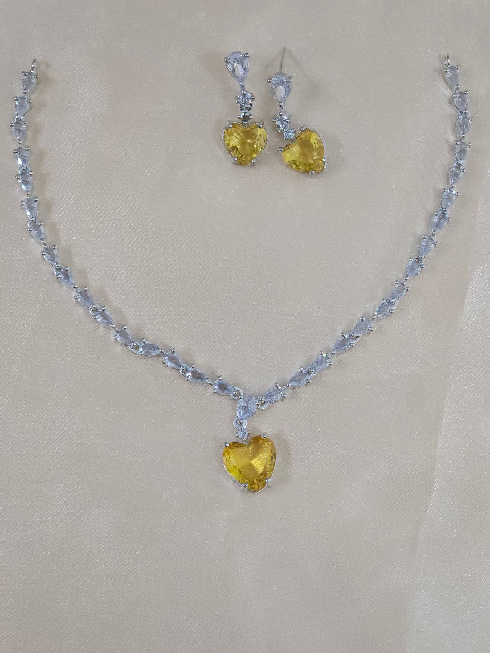 Yellow Heart Celebrity AD Necklace