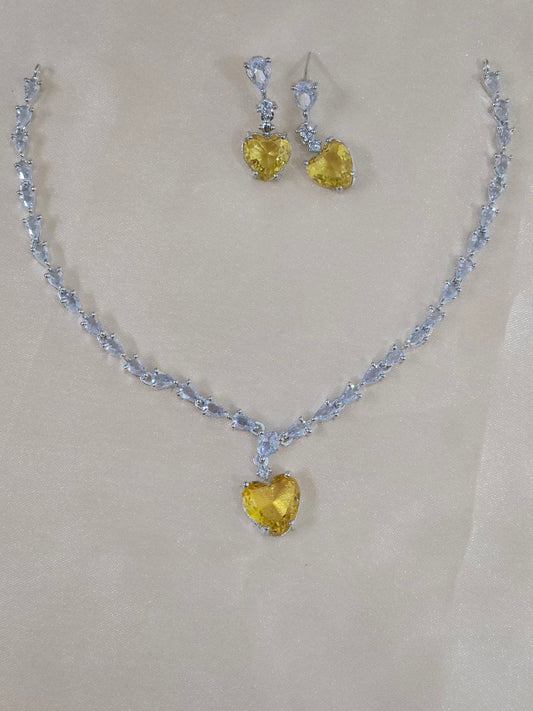 Yellow Heart Celebrity AD Necklace