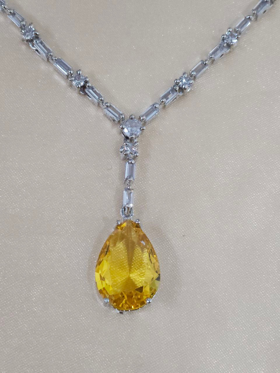 Yellow Drop Celebrity AD Necklace