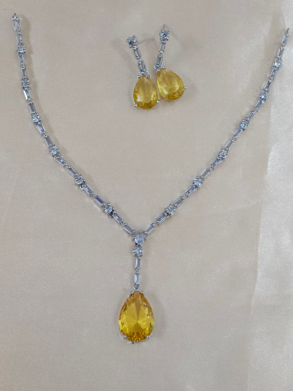 Yellow Drop Celebrity AD Necklace