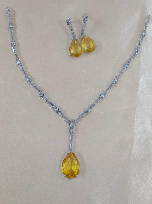 Yellow Drop Celebrity AD Necklace