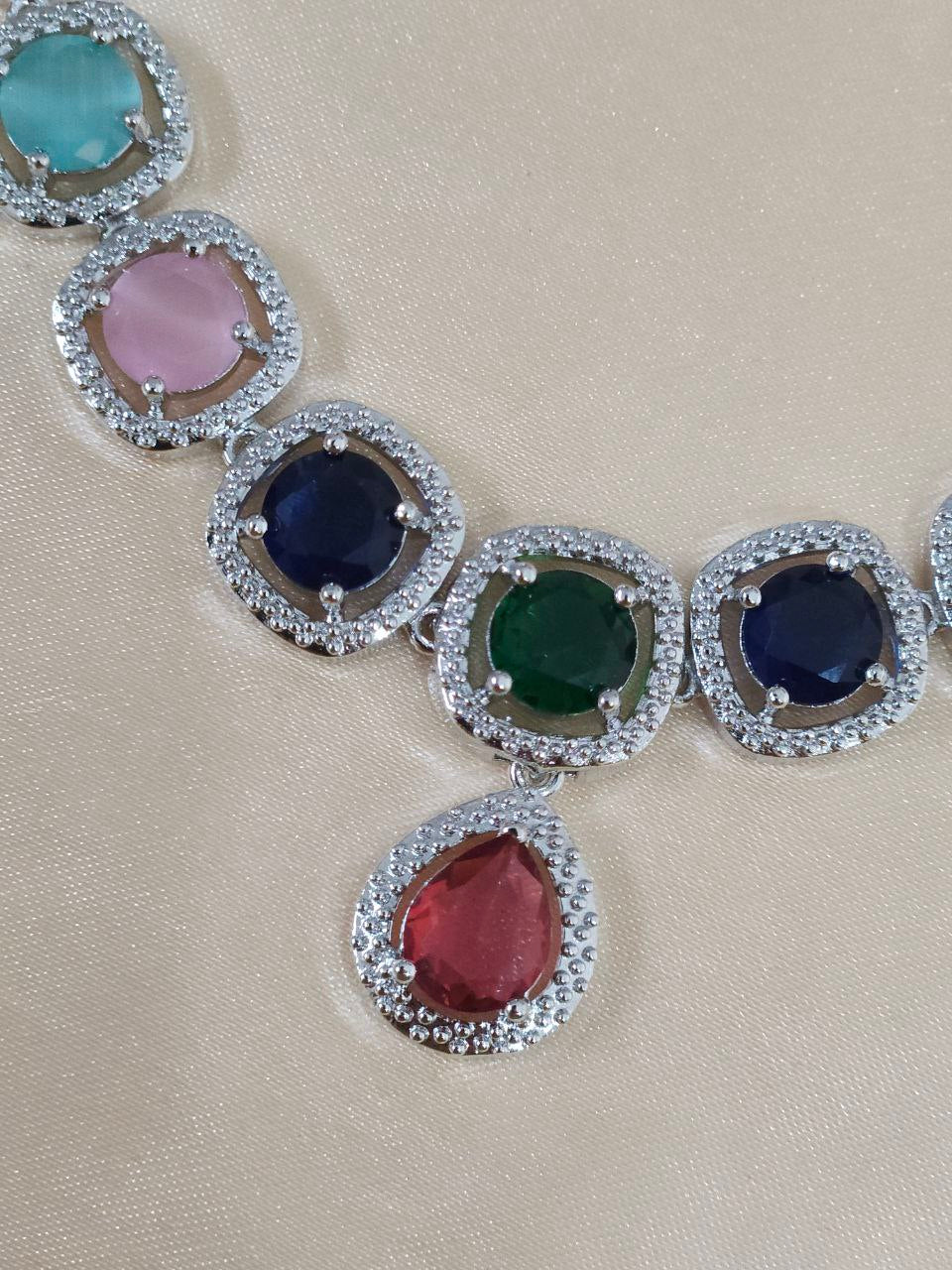 Multicolor Shiney AD Necklace