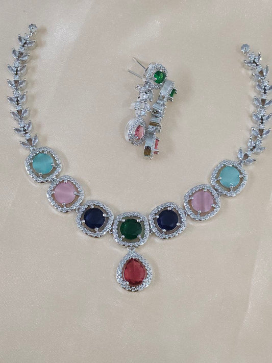 Multicolor Shiney AD Necklace