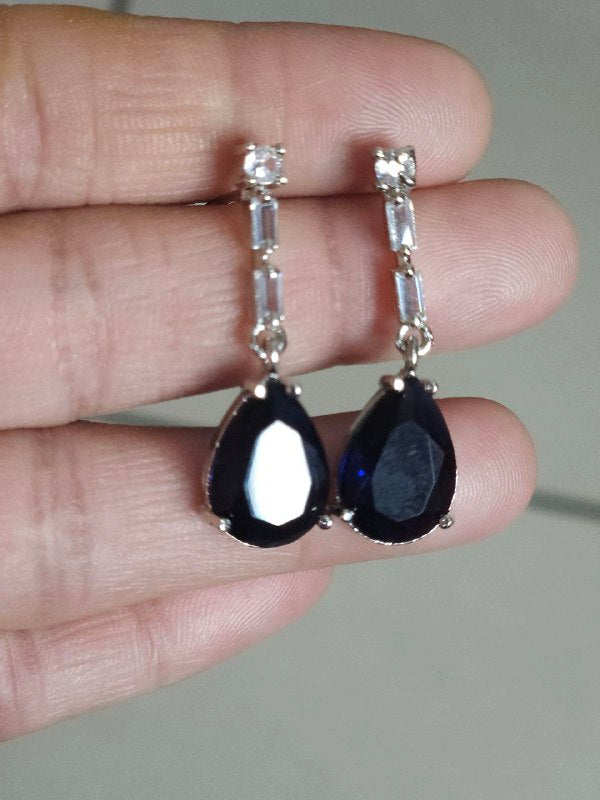 Navy Blue Drop AD Necklace
