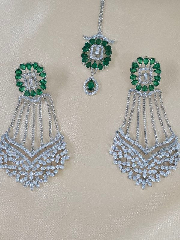 Green Celebrity V-Shape AD Necklace