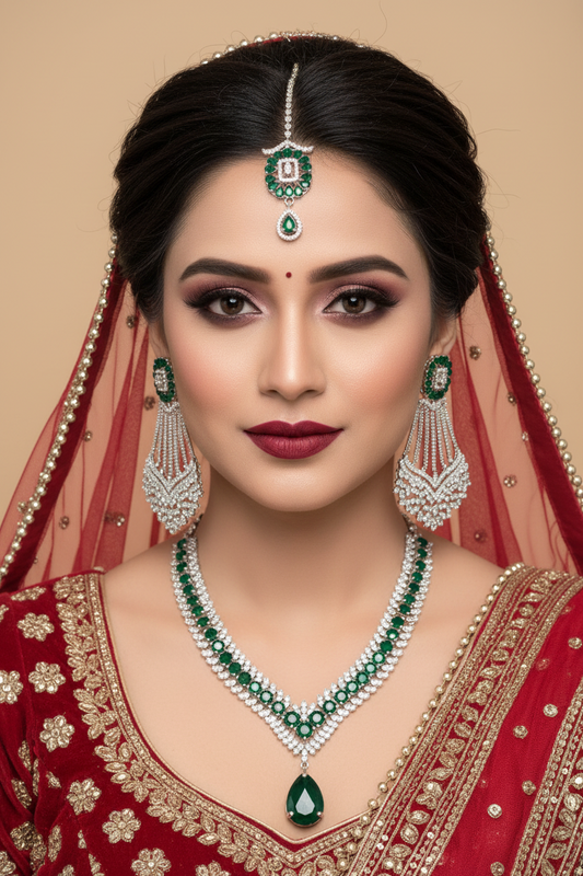 Green Celebrity V-Shape AD Necklace