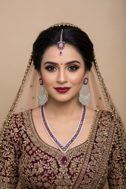 Red Celebrity V-Shape AD Necklace