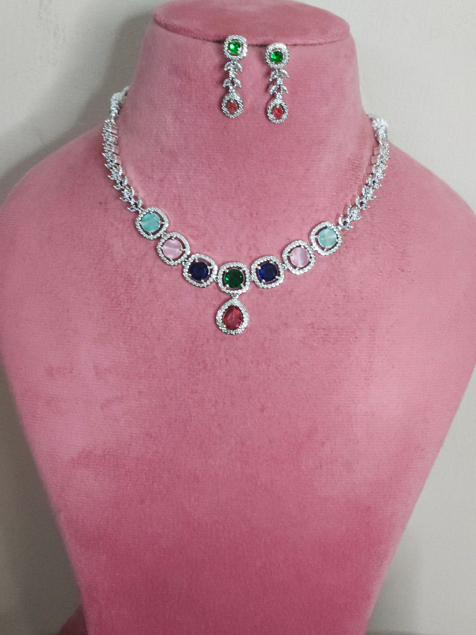 Multicolor Shiney AD Necklace