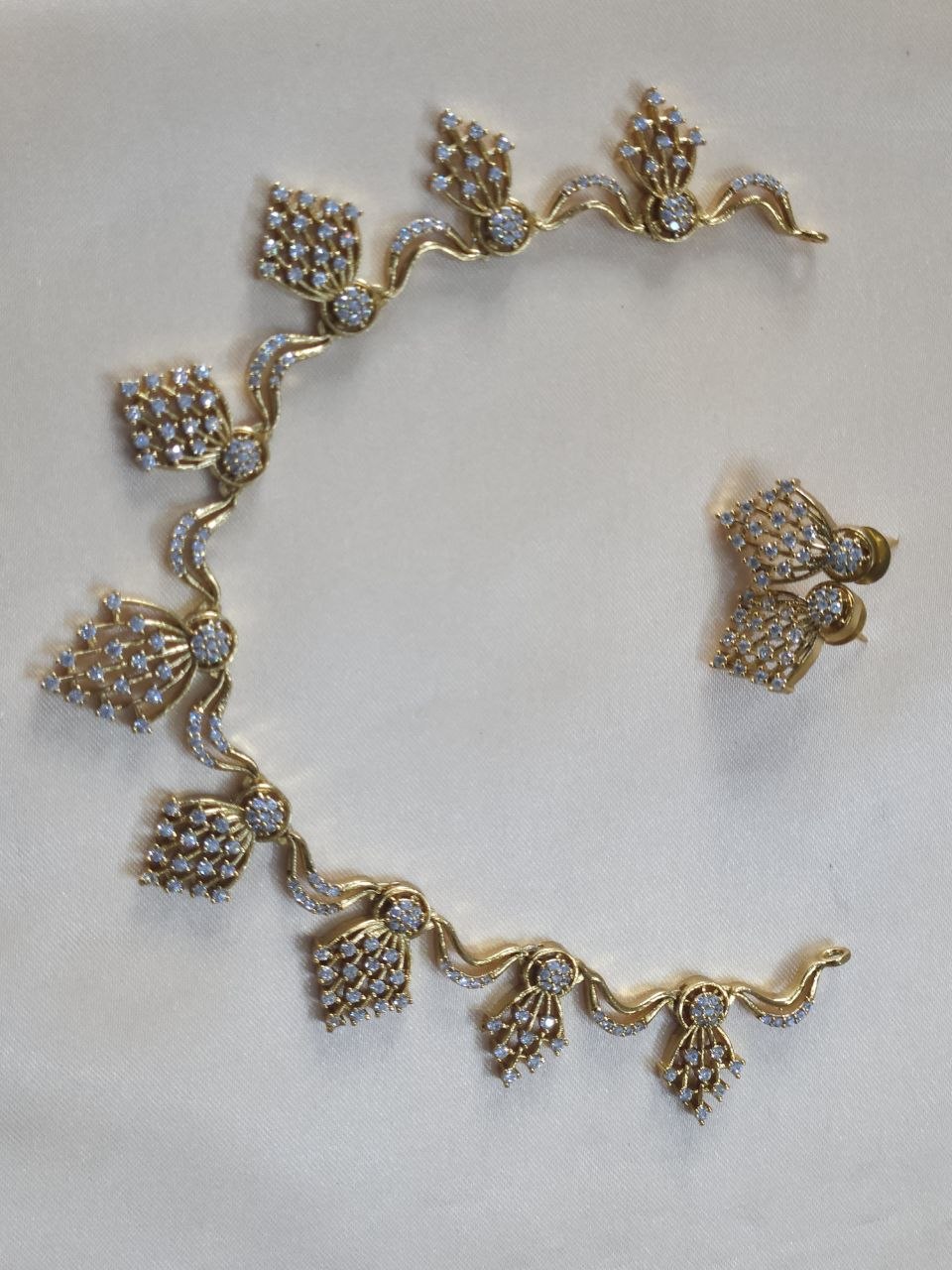 Designer Gold AD Necklace