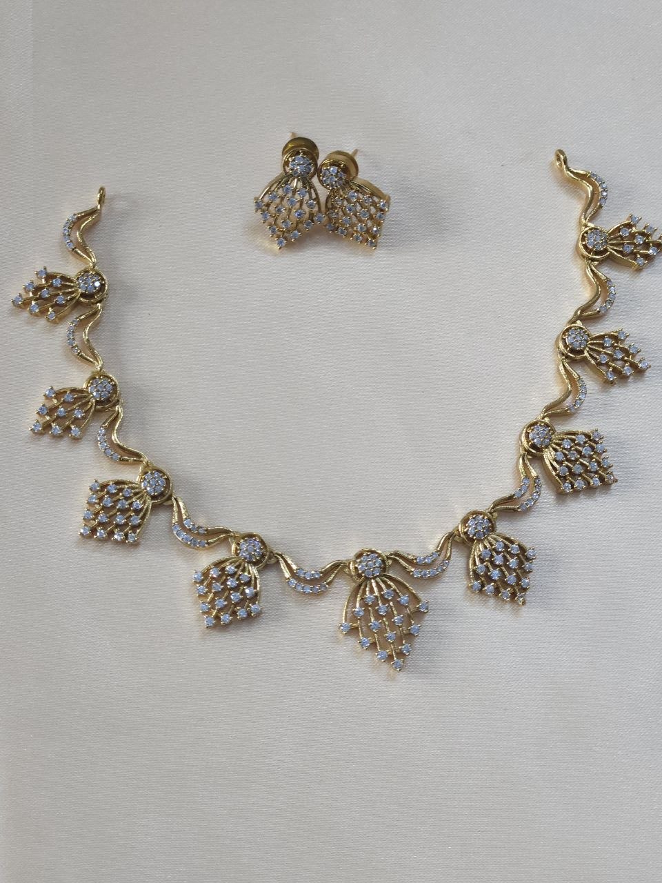 Designer Gold AD Necklace