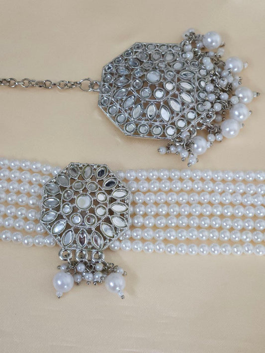 White Pearl Choker Necklace