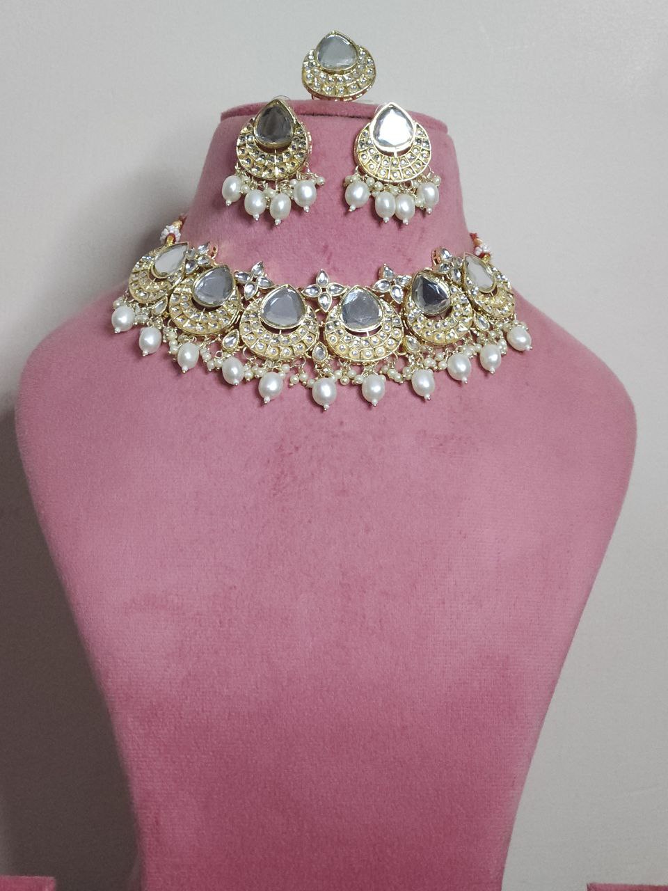 Ivory Kundan Pearl Necklace