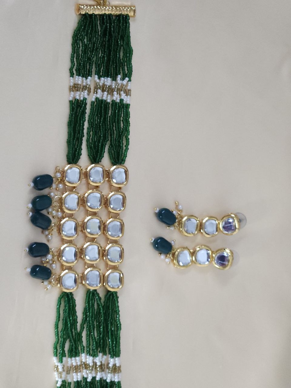 Green Bandhai Choker Necklace