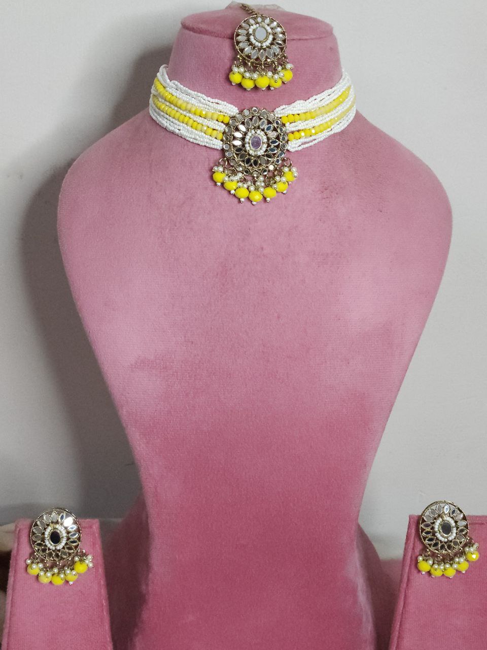 Lemon Yellow Choker Necklace