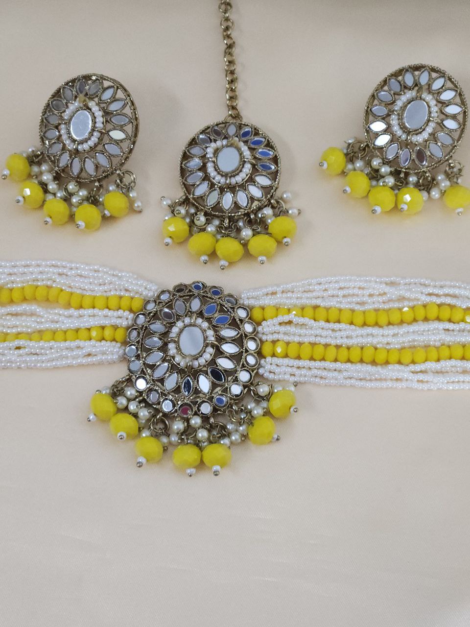 Lemon Yellow Choker Necklace