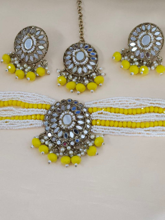 Lemon Yellow Choker Necklace