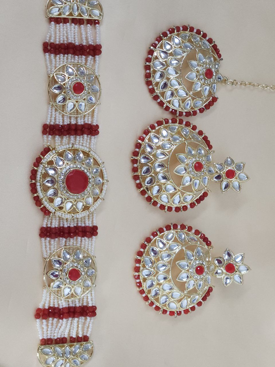 Red Pearl Choker Necklace
