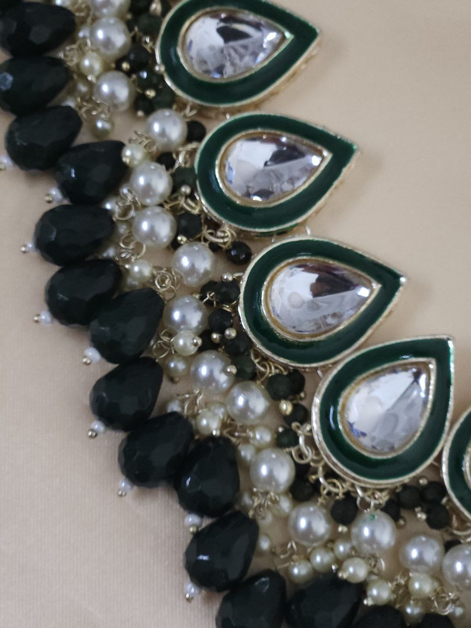 Green Drops Kundan Choker Necklace