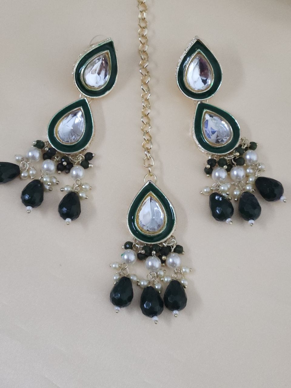 Green Drops Kundan Choker Necklace