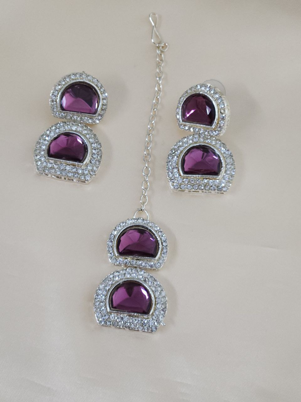 Magenta Big Moon AD Necklace