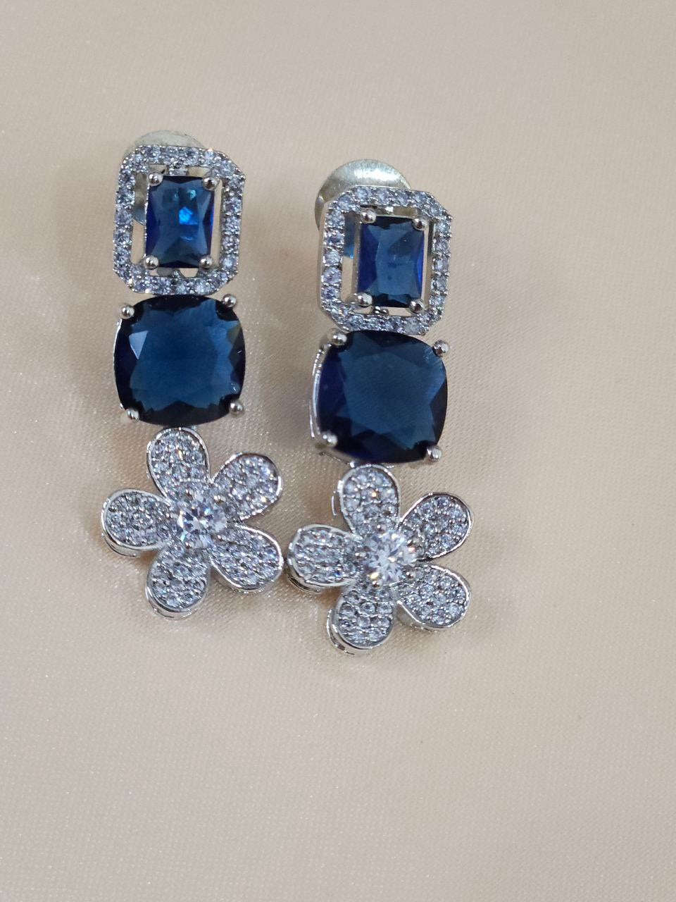 Premium Navy Blue Nano AD Necklace