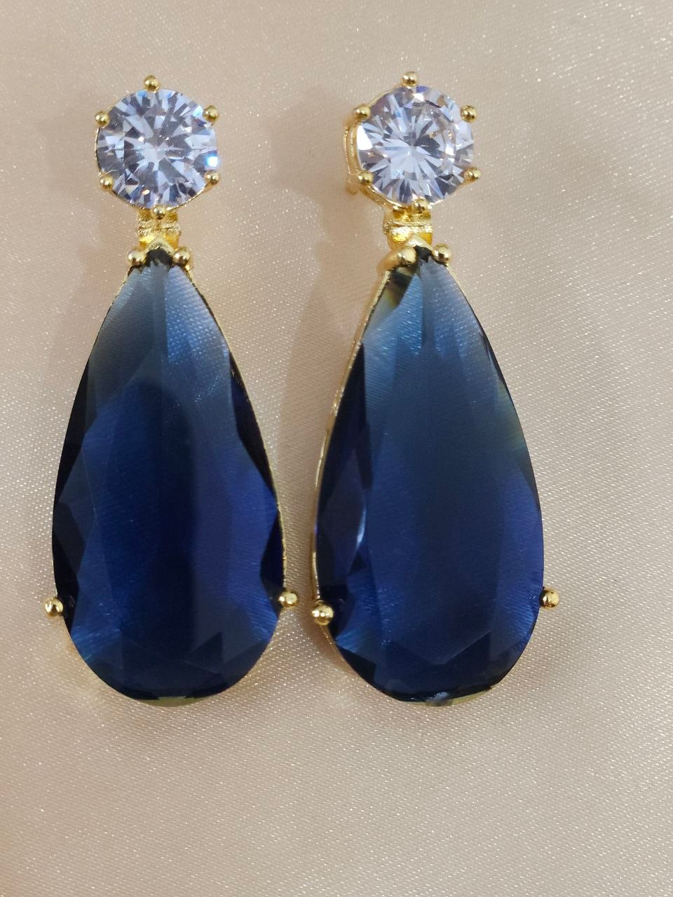 Premium Navy Blue Big AD Celebrity Necklace