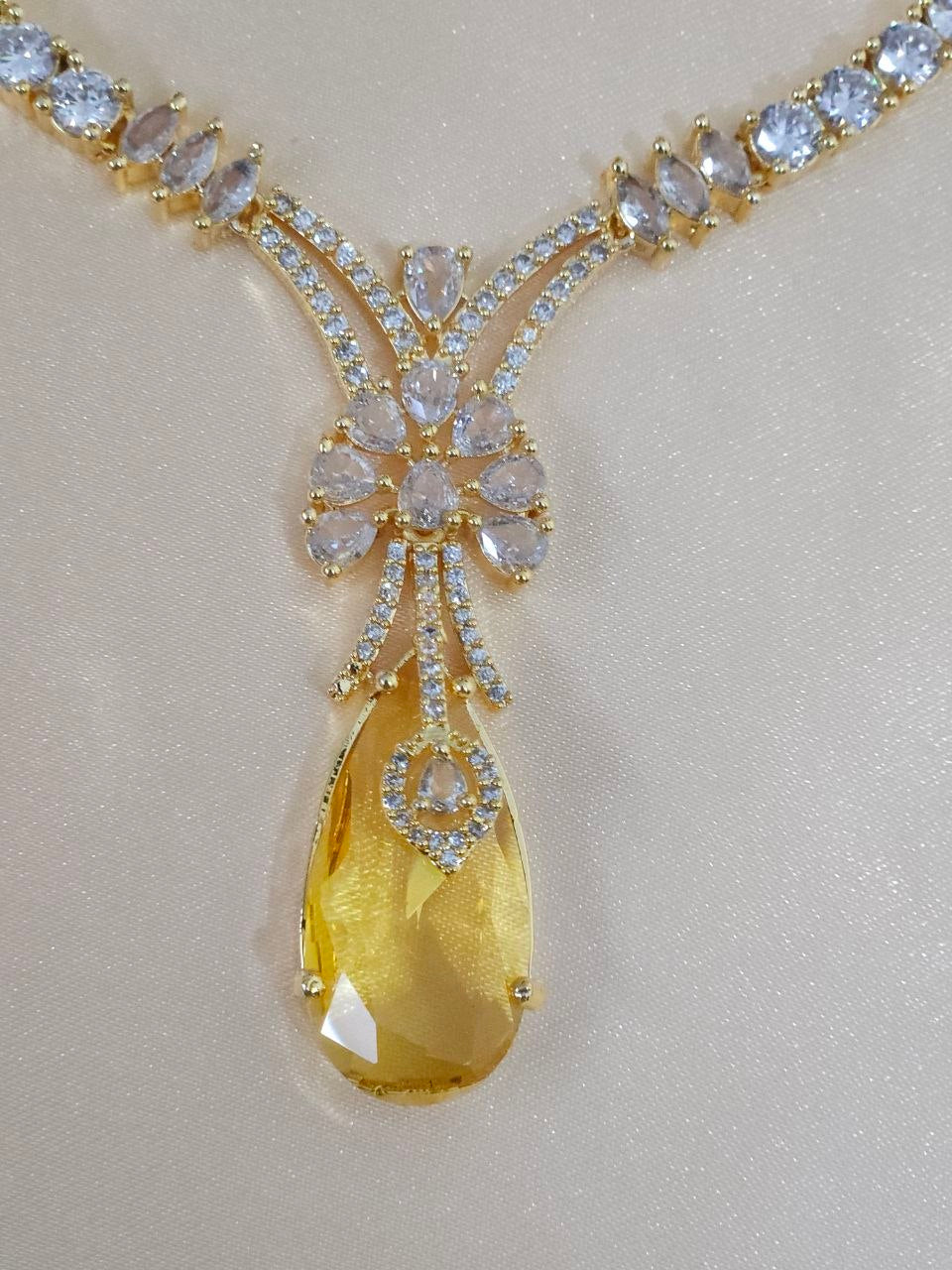Laddoo Yellow Celebrity AD Necklace