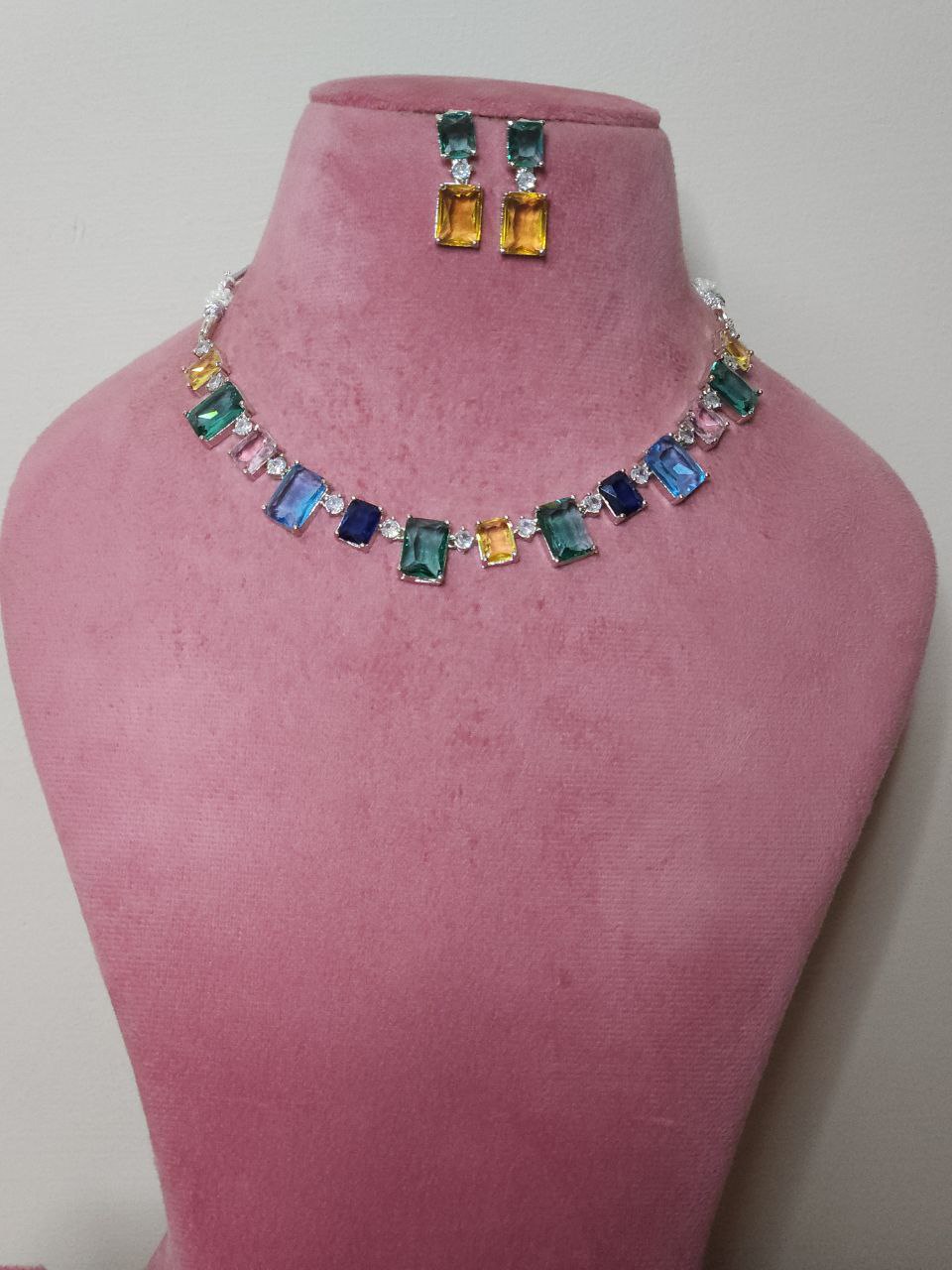 Designer Multicolor AD Necklace