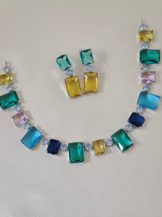 Designer Multicolor AD Necklace