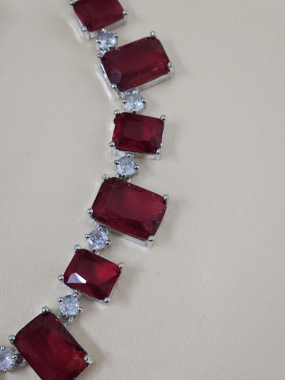 Designer Red AD Necklace