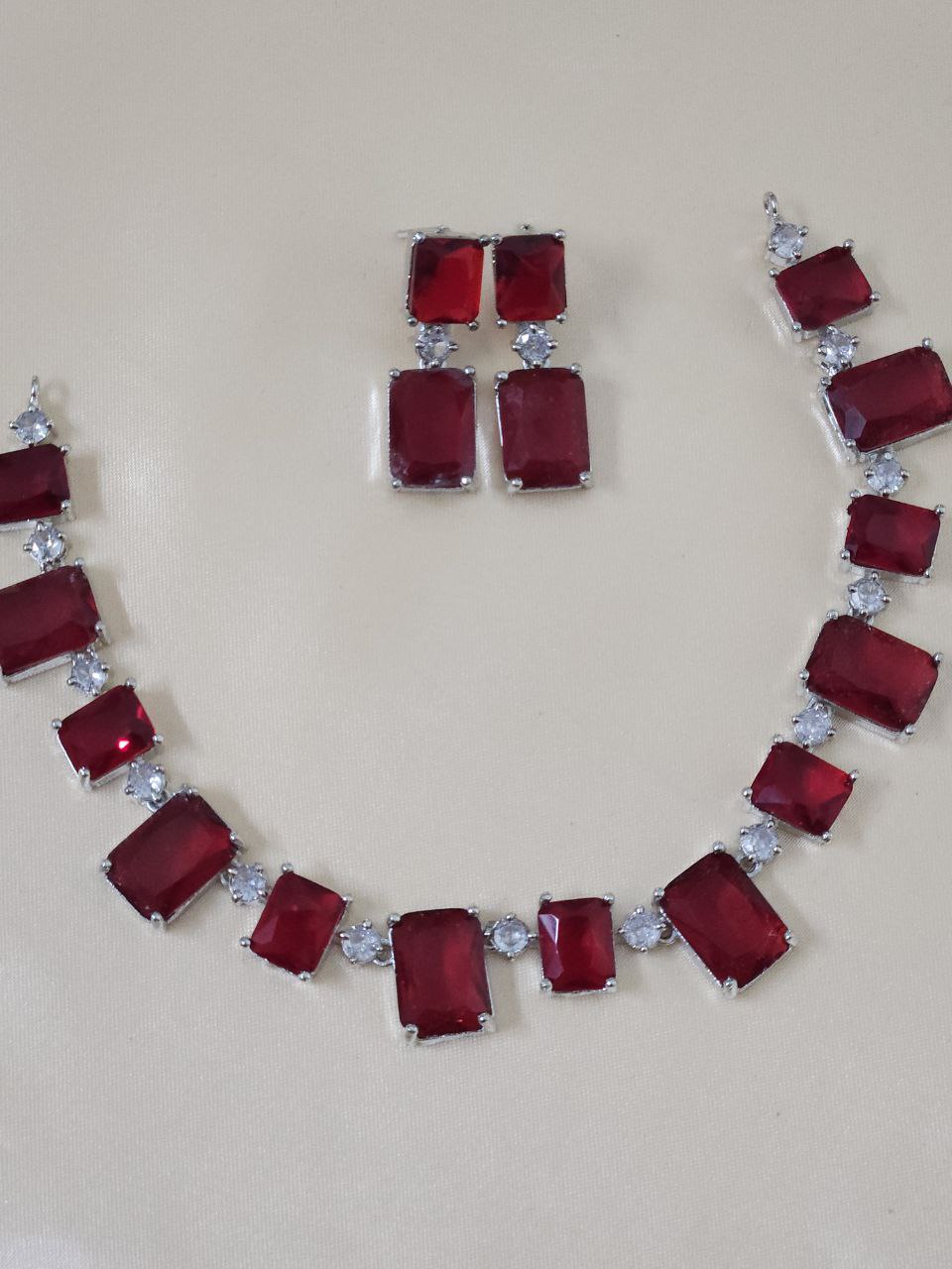 Designer Red AD Necklace