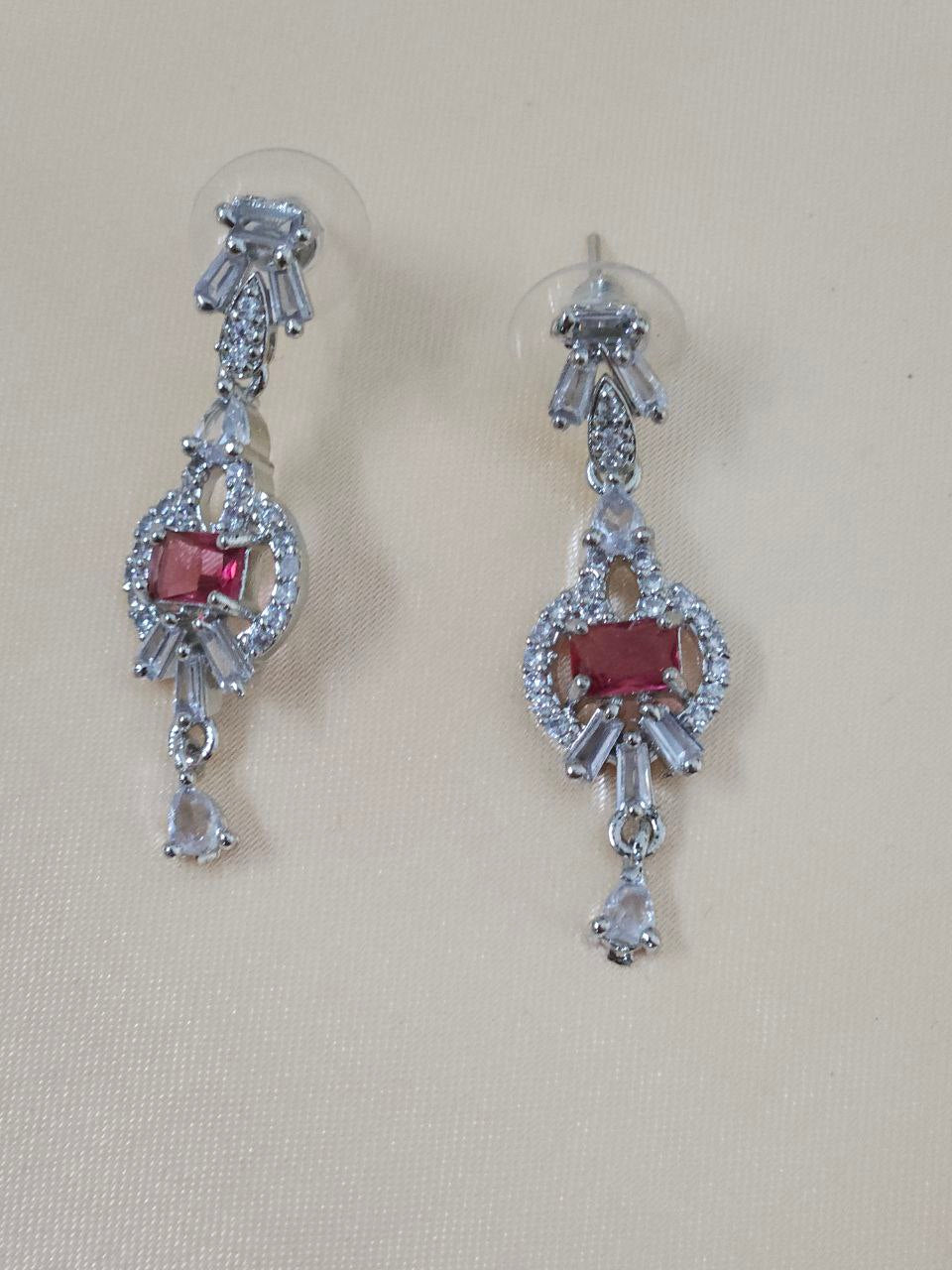 Sleek Red AD Necklace