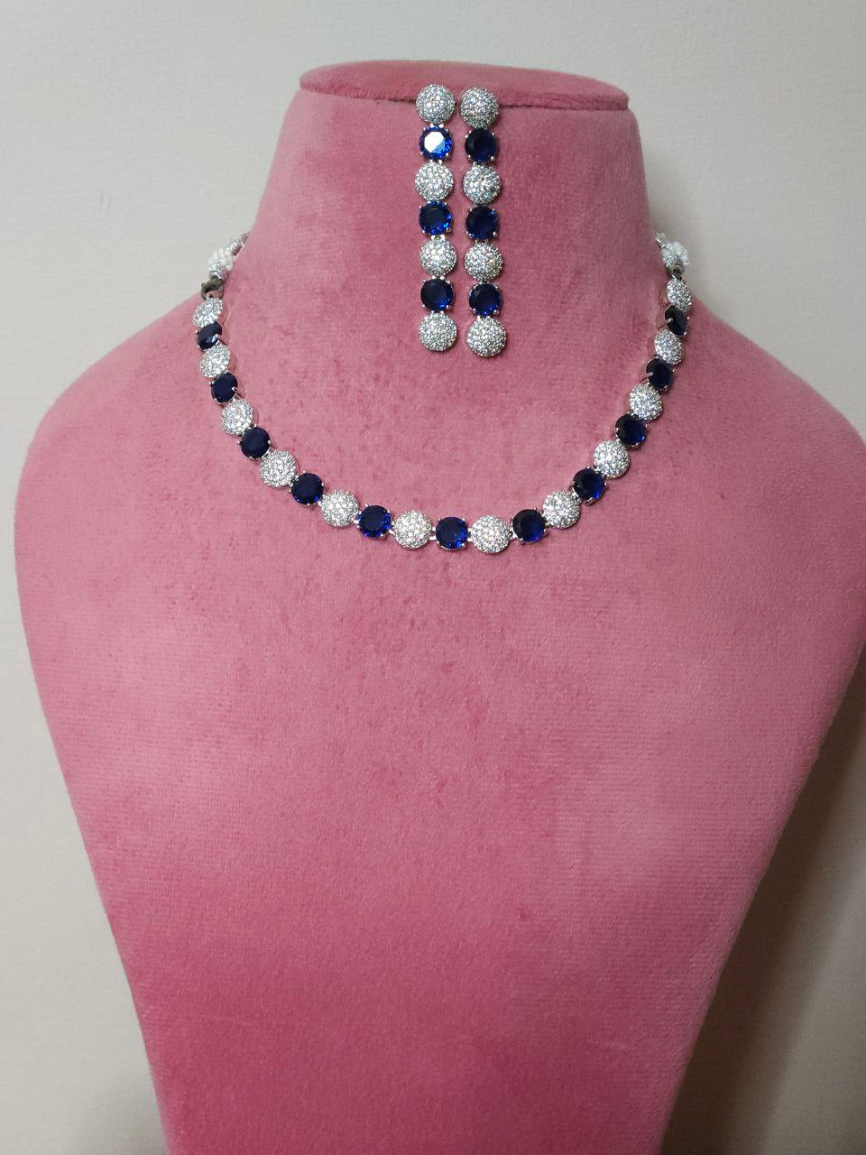 Sapphire Blue Nano AD Necklace