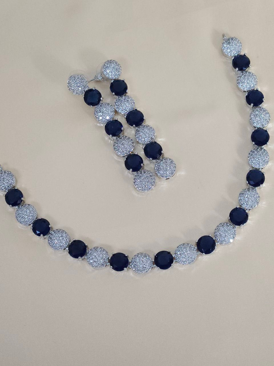 Sapphire Blue Nano AD Necklace
