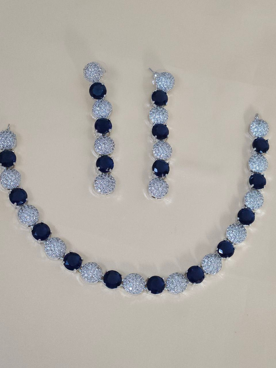 Sapphire Blue Nano AD Necklace