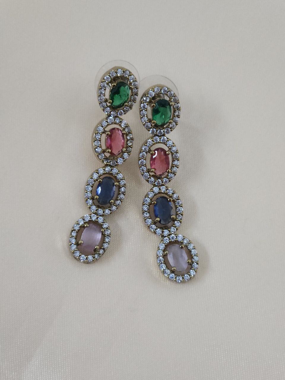 Multicolor AD Necklace [Mehendi Polish]