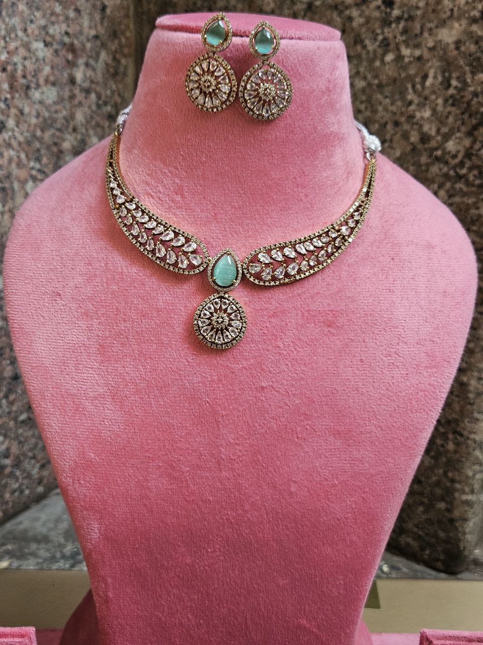 Harini Red Doublet AD Necklace