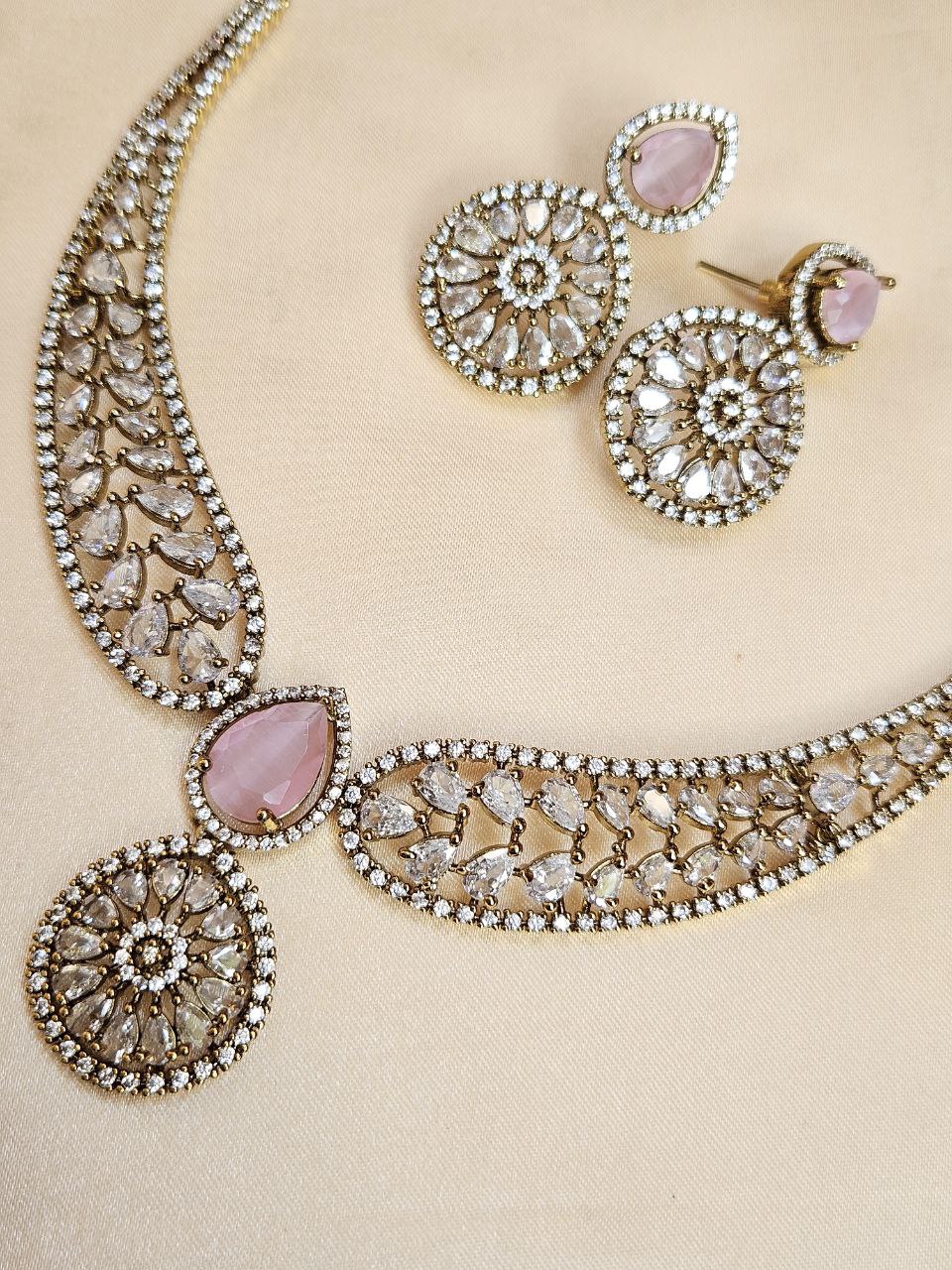 Harini Red Doublet AD Necklace